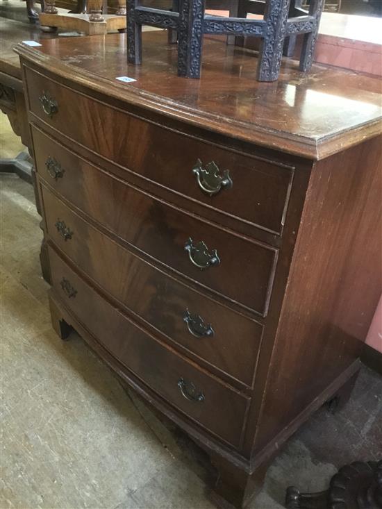 Mahogany bowfront chest of drawers